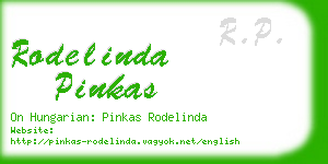 rodelinda pinkas business card